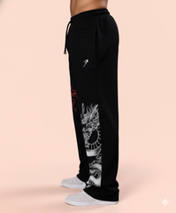 Dual Dragon Graphic Relaxed-Fit Joggers