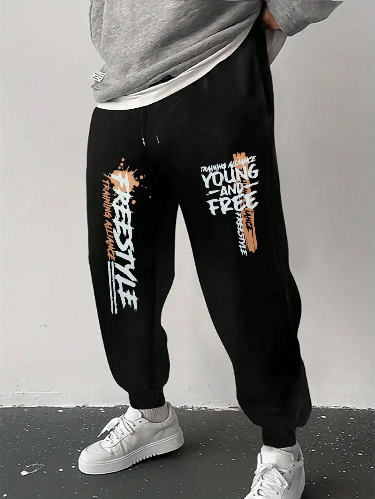 Young & Free Jet Black Joggers